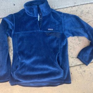 Patagonia Women's Re-Tool Snap-T Fleece Pullover Polartec Blue Size M